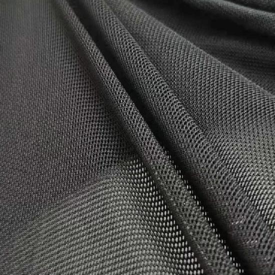 Active Mesh Black 4-Way Stretch Extra Wide Poly Spandex Sport Mesh Fabric  by The Yard 