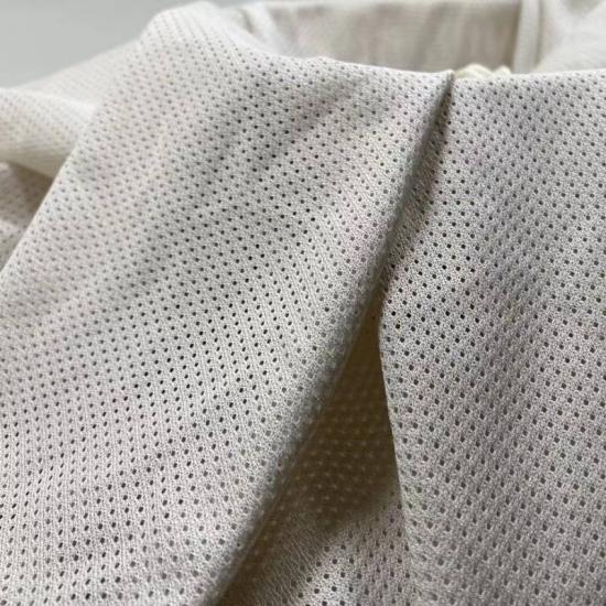4mm Polyester Hex Mesh - White Fabric - by The Yard